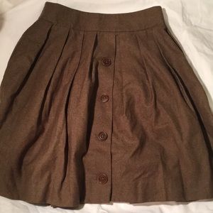 brown flare skirt